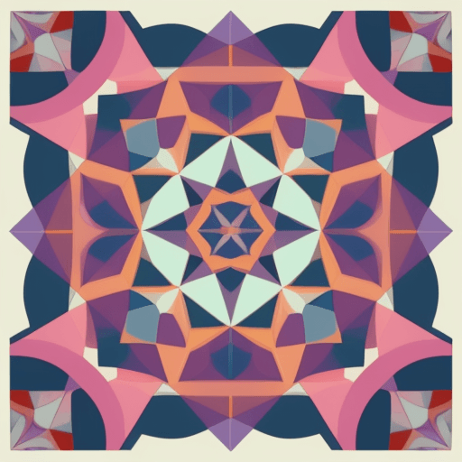 AI generated: create a seamless repeating geometric pattern in colors 