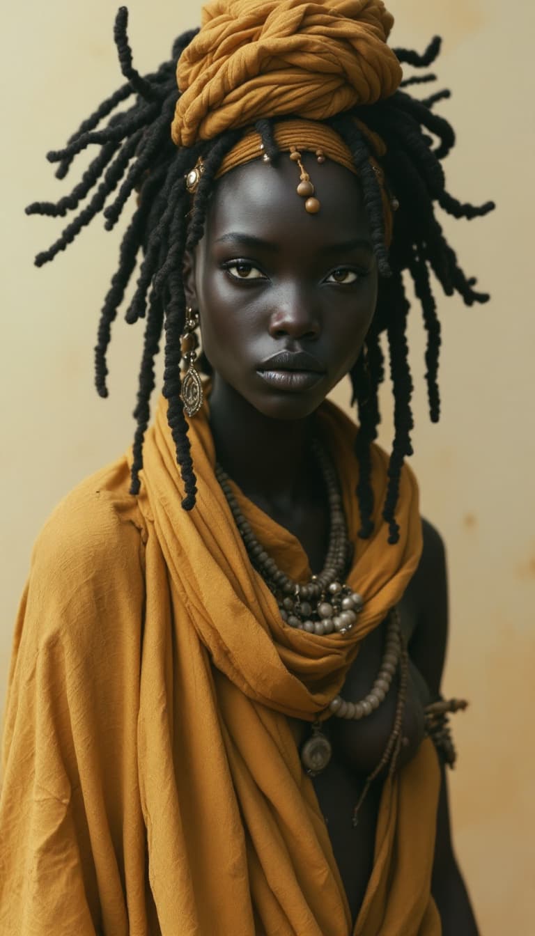 AI generated: By Bastien Lecouffe-Deharme and Asencio and Sante Licheri, an hyper-realistic full-body artwork depi...