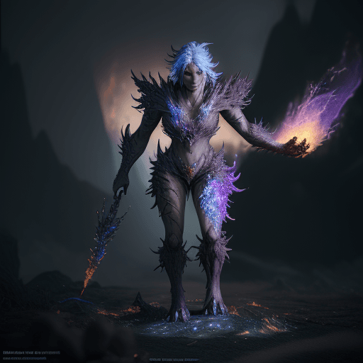 AI generated: fantasy fire elemental, photorealistic, octane render, unreal engine, hyper detailed, hdr. --ar 9:16
