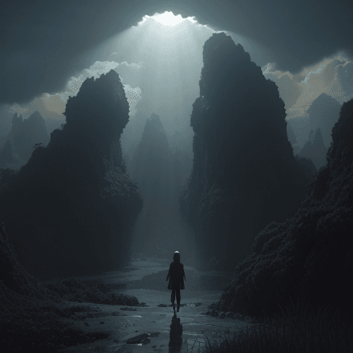 AI generated: Generate an ultra-realistic, dramatic scene featuring the text 'ML Dev World' with cinematic lightin...