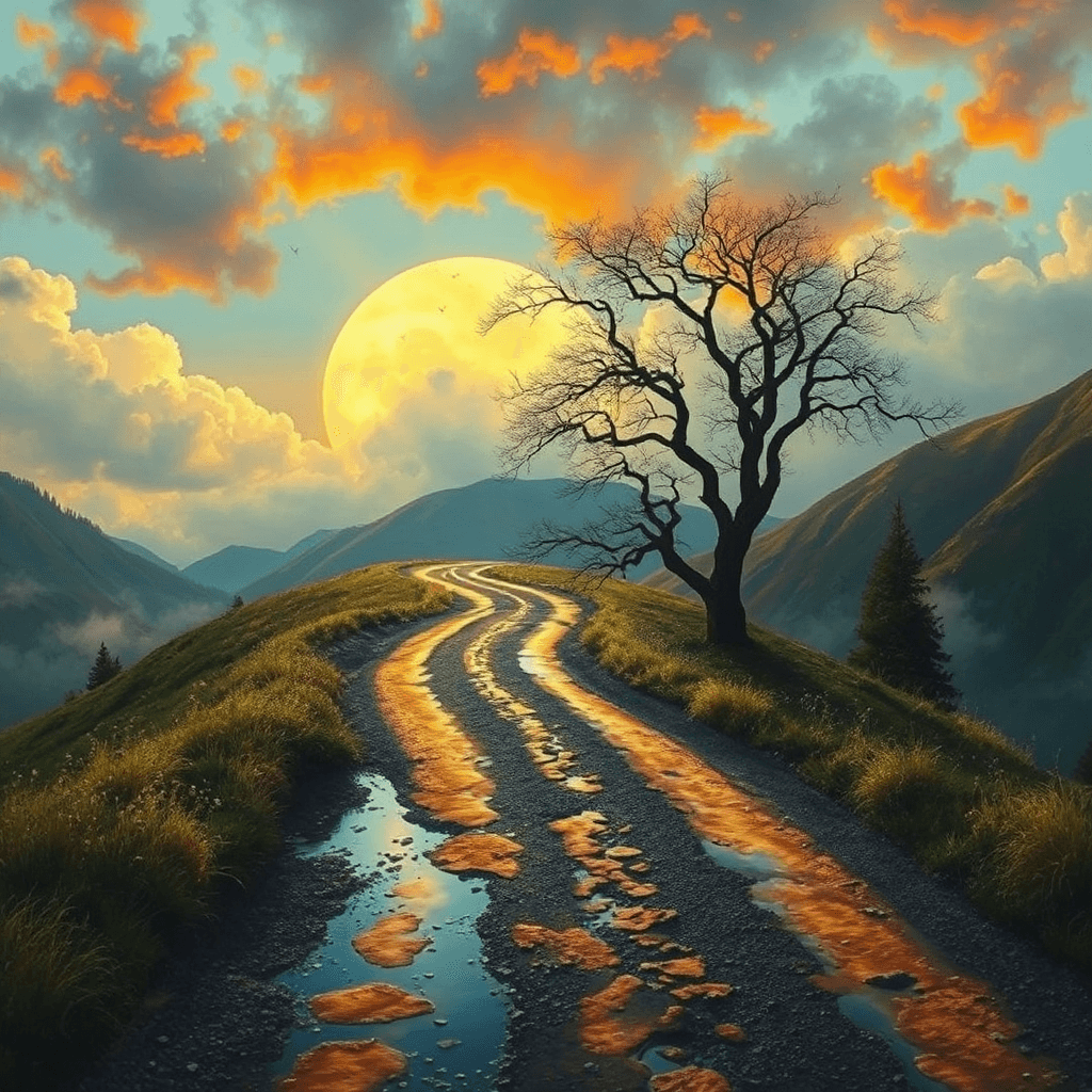 AI generated: The long and winding road That leads to your door Will never disappear I've seen that road before It...