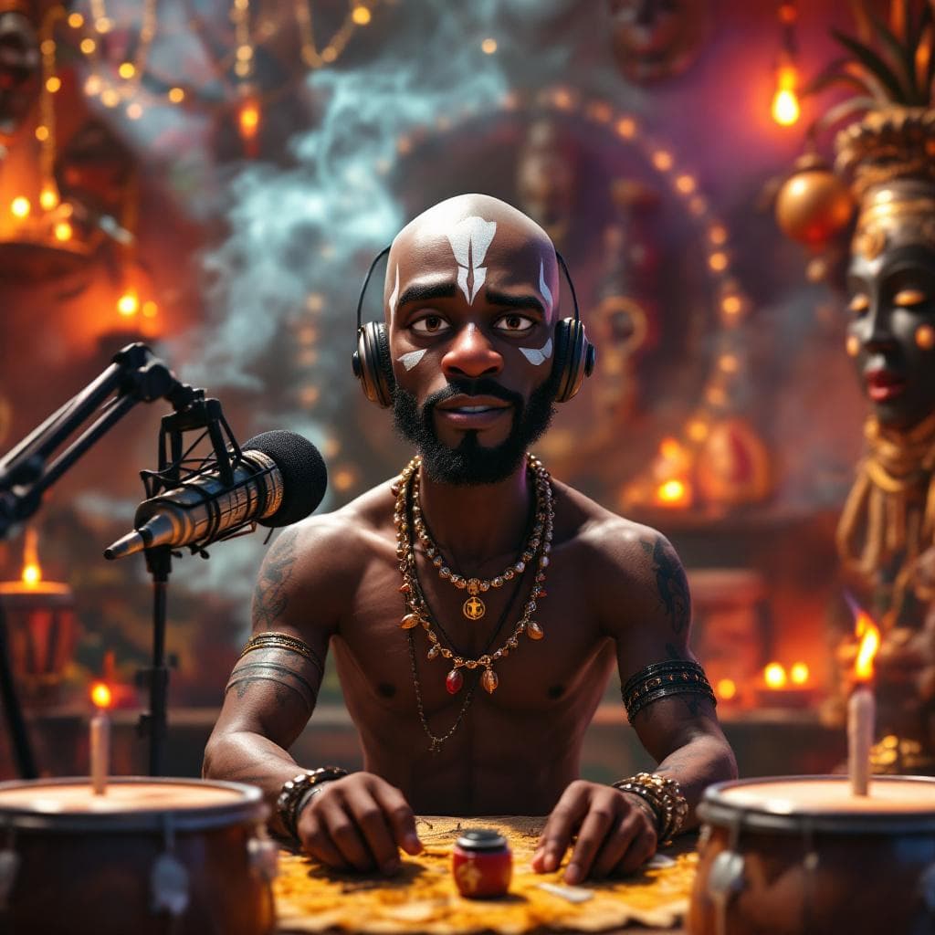 AI generated: a Pixar-style 3D character inspired by a legendary Afrobeat musician, bald head , clean shaved 80 yr...