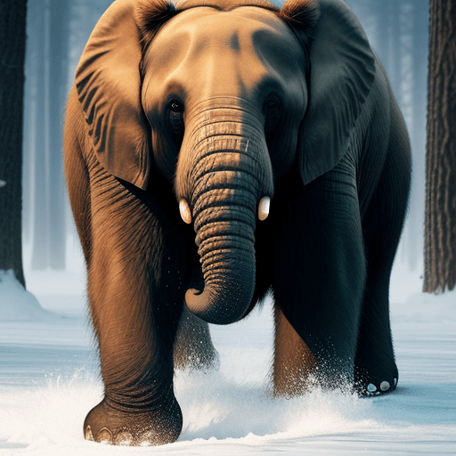 AI generated: combination between a bear and an elephant, hd, ultra quality,