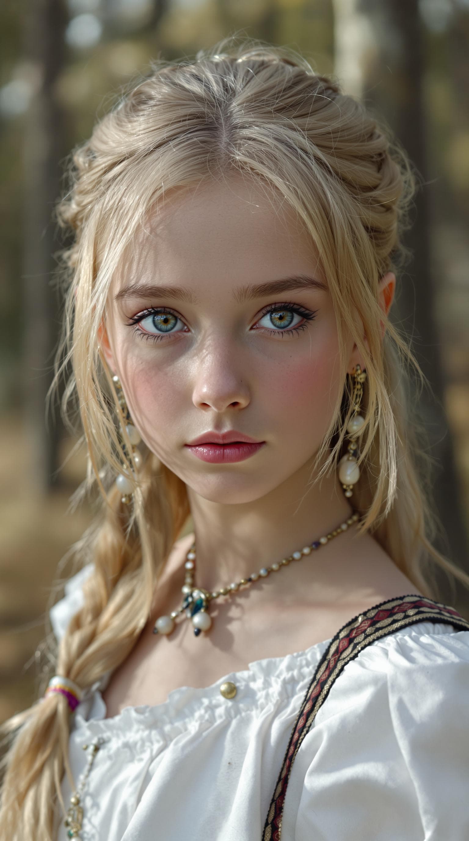 AI generated: A photo realistic of a exceptionally beautiful Ukrainian (age 11) girl (futuristic),(masterpiece), (...