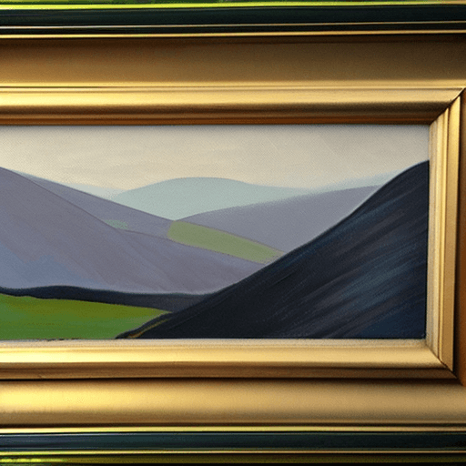 AI generated: Oil painting of Dr. Martyn Lloyd-Jones, Welsh landscape, hills in background