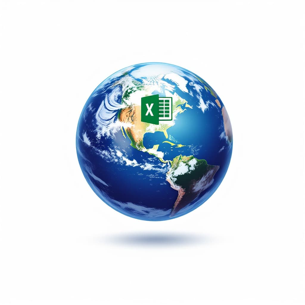 AI generated: The earth as an Excel logo
