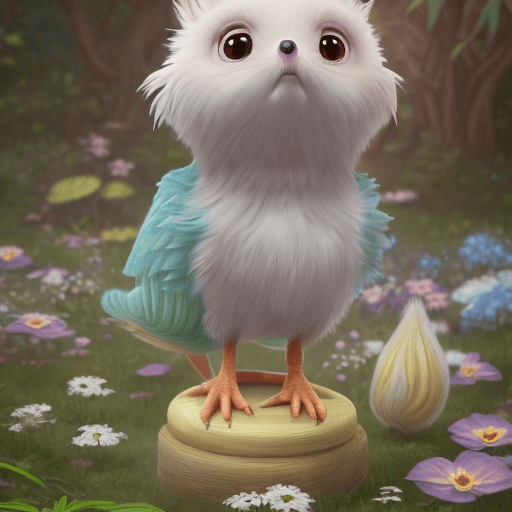 AI generated: digital painting of a cute stylized fantasy baby bird,style of studio ghibli,pixar style,fluffy,Phot...