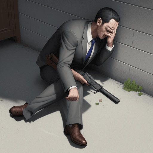 AI generated: a man commits suicide with a gun