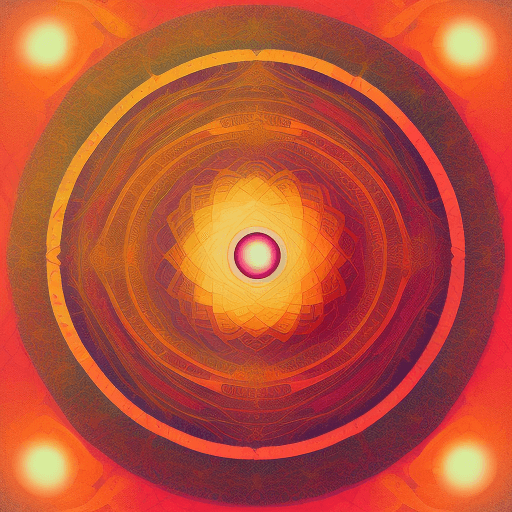 AI generated: Surrealism Simplicity, ONE CIRCLE, chilled philosophy, yoga style art,  SAZ in background,  ORIENTAL...