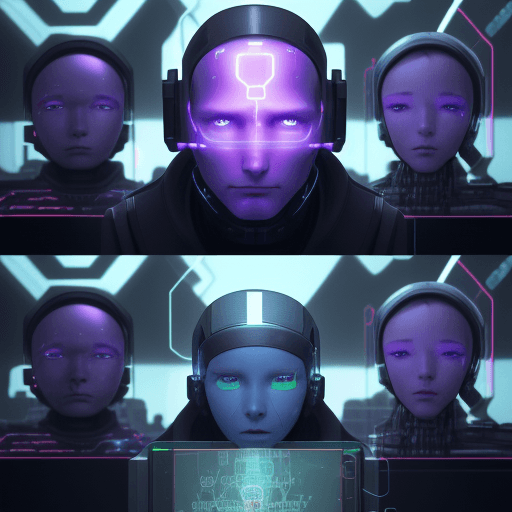 AI generated: In a near utopian society, people's brains are implanted with cybernetic devices that review their t...