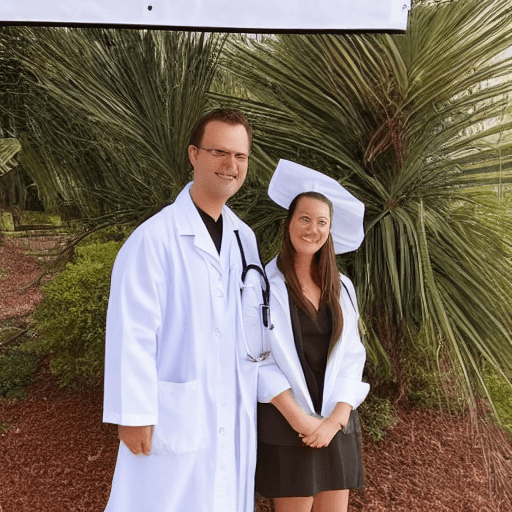 AI generated: The girl is a doctor in a high-quality photo. She stands tall, slightly turned, radiating an aura of...
