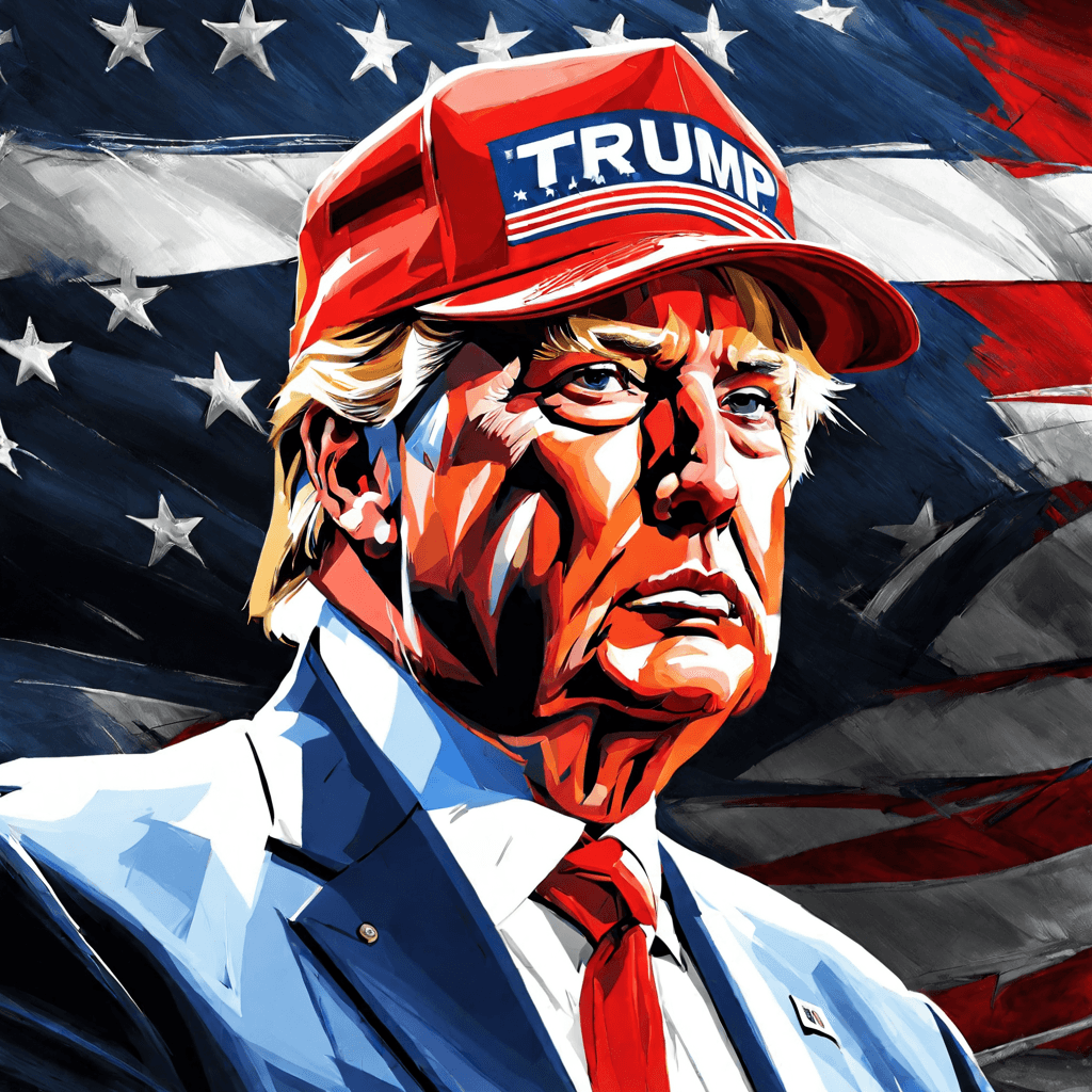 AI generated: Trump 2024!! ELECTION WINNER!! wearing a MAGA HAT!
