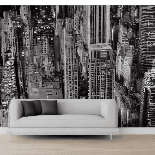 AI generated: hands control a city, hands are like a god, image style is wallpaper