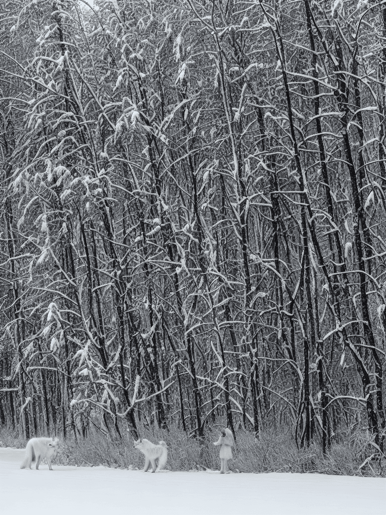 AI generated: Winter forest,
The trees are plastered with snow, the bushes are generally like small hills,
Smells ...