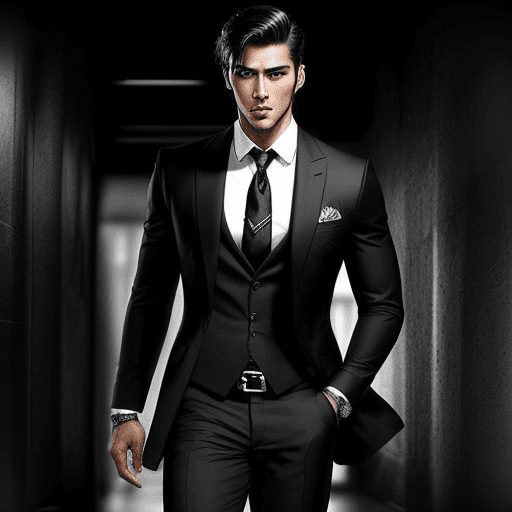 AI generated: #charismatic #mysterious #handsome #soulful #cool