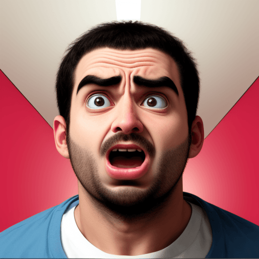 AI generated: surprised man
