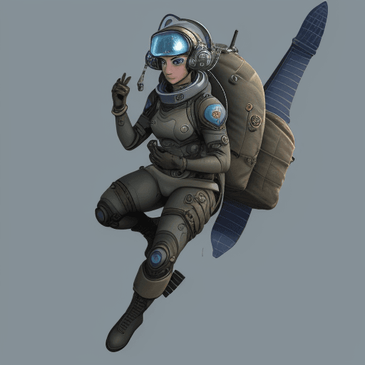 AI generated: avatar for Discord, moon diver military unit, atlantide science, high def, Mobius drawing style
