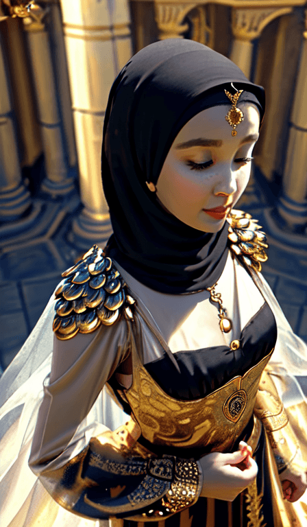 AI generated: bracelet, brown eyes, china dress, earrings, facing away, flute, from above, lips, multiple girls, n...
