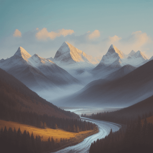 AI generated: mountains landscape
