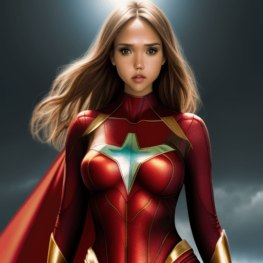 AI generated: High resolution photography from jessica alba, as super hero,