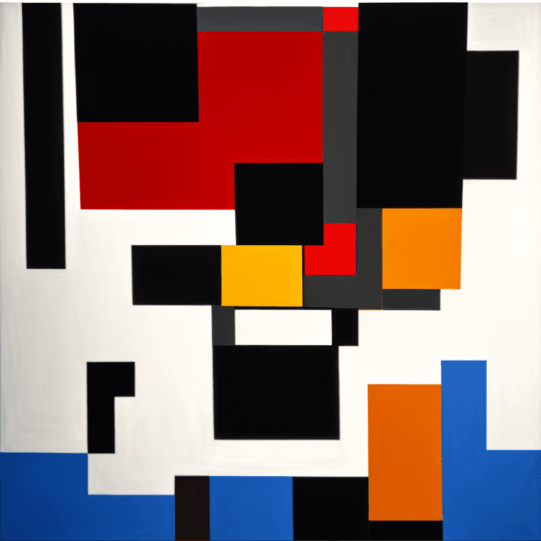 AI generated: Sophisticated Abstract painting in a style of supremacism, Malevich, rectangles, 4K