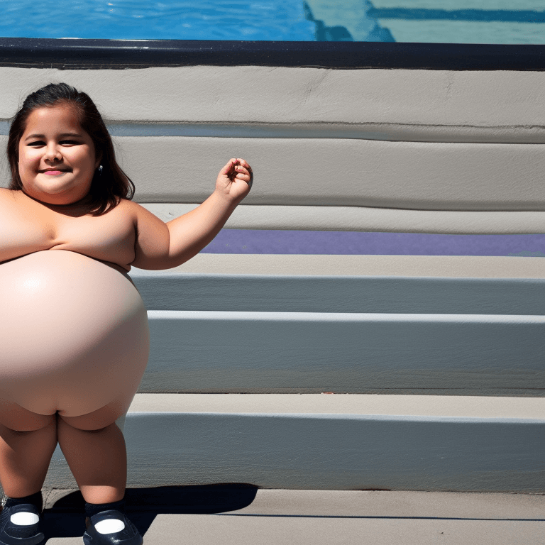 AI generated: ((1 girl, elementary school girl, cute, short, very chubby, very fat, heavyset, morbidly obese littl...