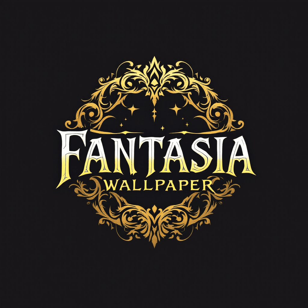 AI generated: Fantasy Logo with font "FANTASIA WALLPAPER"