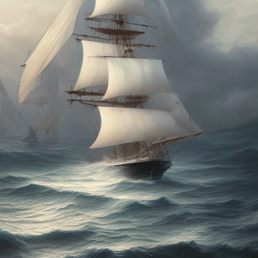 AI generated: Photo of a ultra realistic sailing ship, dramatic light, pale sunrise, cinematic lighting, battered,...