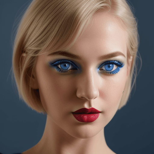 AI generated: Portrait of beautiful lady, (Close-up portrait), 8k RAW photo, highest quality, detailed blue eyes, ...