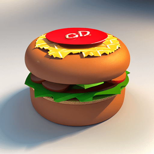 AI generated: 3d icon, realistic food products