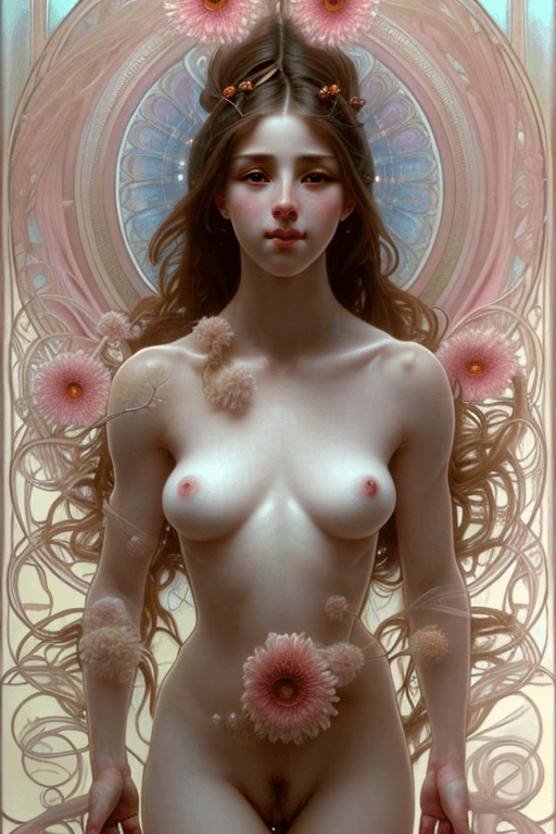 AI generated: fantasitic CG unity wallpaper of beautiful Young girl , full body shot, perfect symmetrical face rub...