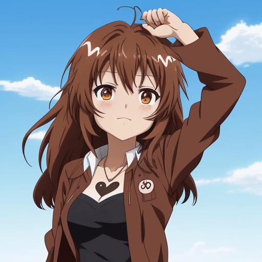 AI generated: A unique brown anime heart
