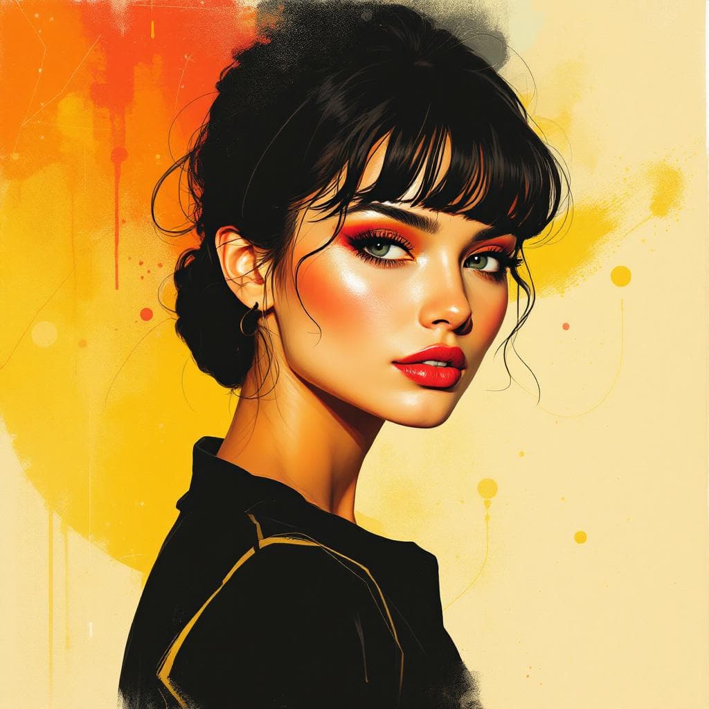 AI generated: make a picture of a woman in the style of modernist
