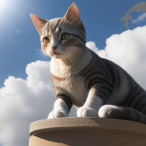 AI generated: un gato en el cielo 
