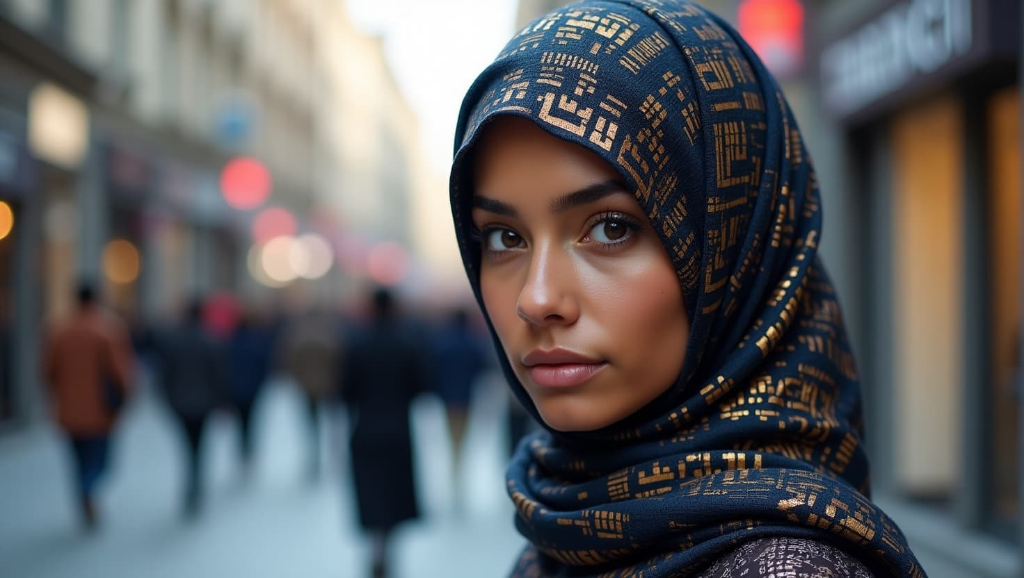 AI generated: A young woman with dark brown skin and expressive brown eyes