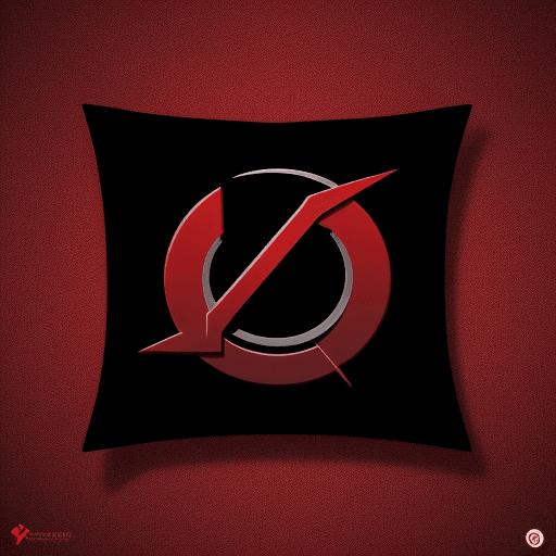 AI generated: hyperrealistic logo YBA, red color, black background