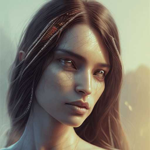 AI generated: hyper realistic photograph, portrait of a south american woman with BROWN eyes and BROWN hair, futur...