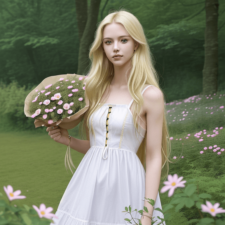 AI generated: Photo of a 2D European woman in her early 20s, she is super beautiful with small lips and nose and l...