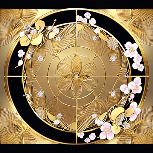 AI generated: A cool and elegant brand logo featuring two golden, intertwined circles in metallic gold with a luxu...