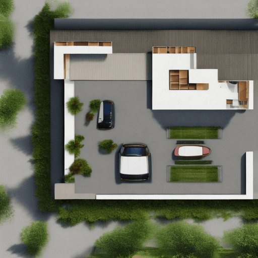 AI generated: Imagine a top-down view or floor plan of a house with the following features:

1. **Description of t...