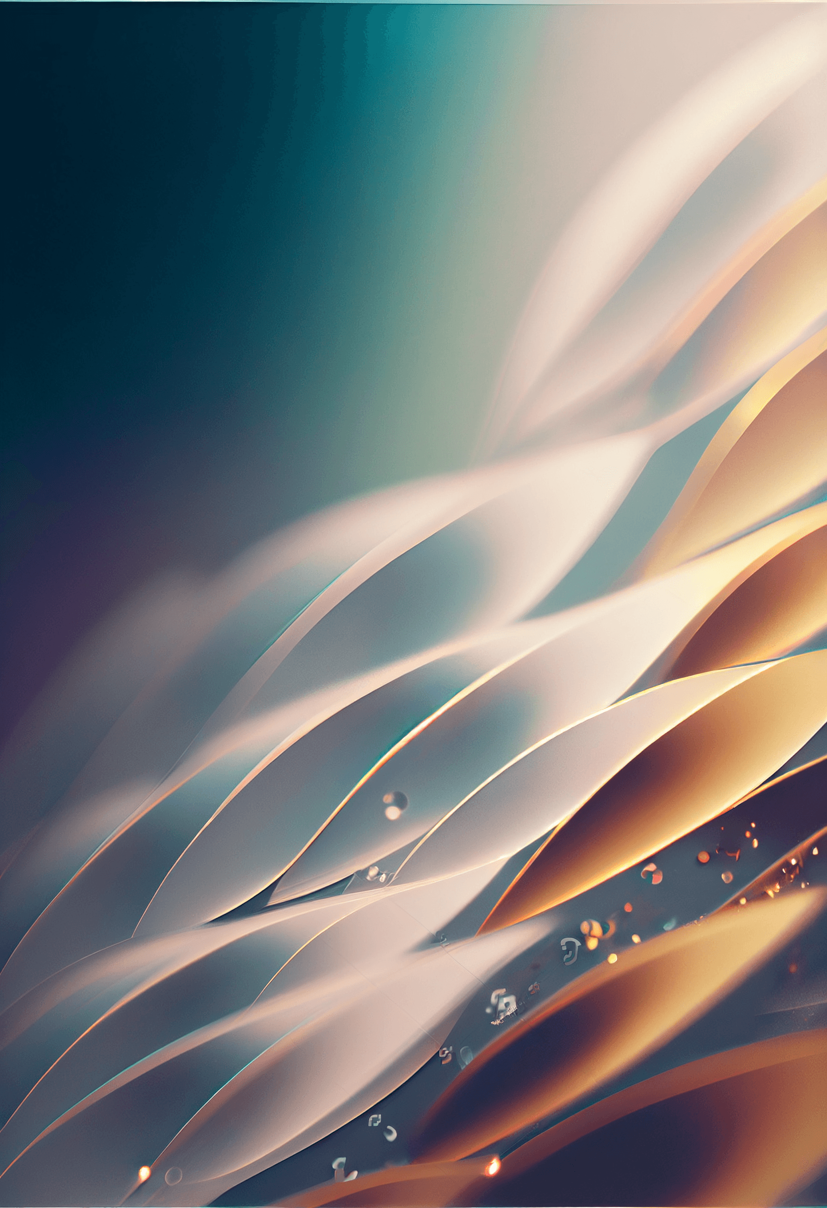 AI generated: Minimalistic wallpaper, overlapping translucent plastic, parabolic curves, shallow depth of field, p...