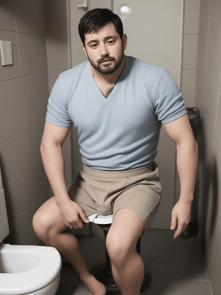 AI generated: a man pooping