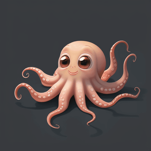 AI generated:  baby octopus, in the style of pixar, cuteness overload --stylize 750
