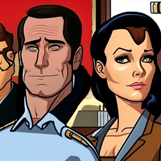 AI generated: Sterling archer Cheryl tunt and Pam poovey and Krieger from the TV show Archer on fx, they should al...