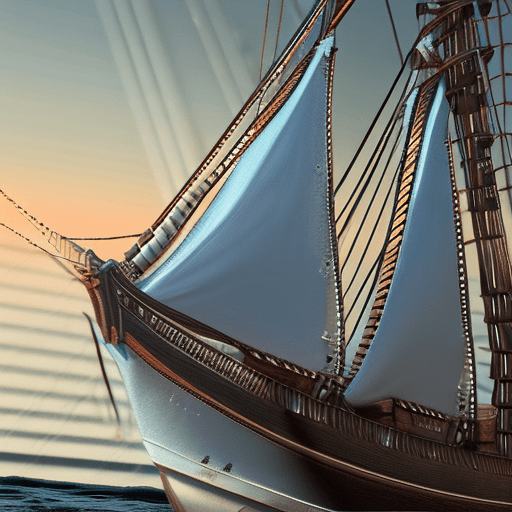 AI generated: Photo of a ultra realistic sailing ship, dramatic light, pale sunrise, cinematic lighting, battered,...