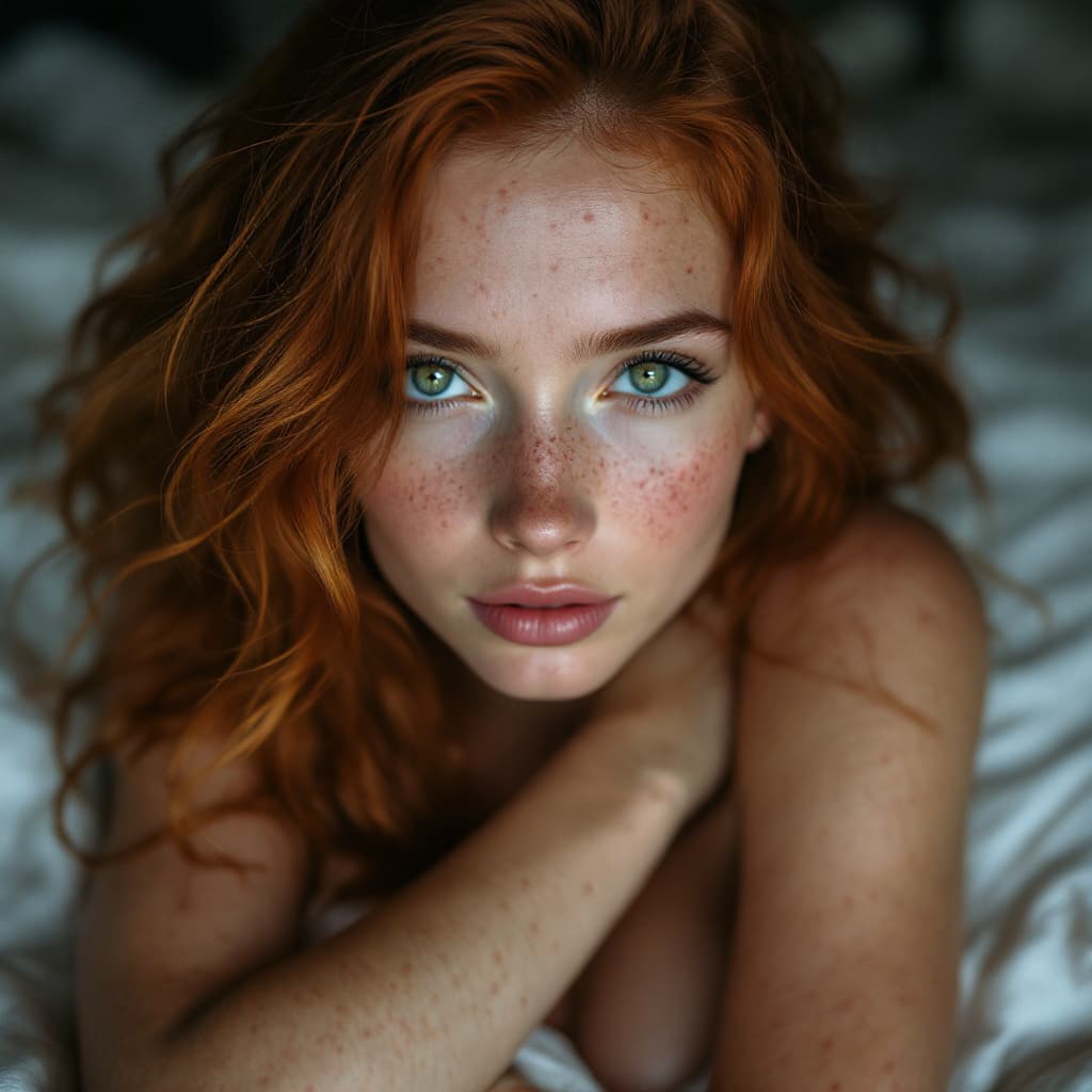 AI generated: (Fine art photography:1.5, Cinematic portrait:1.4, Intimate close-up:1.4, High-resolution 8K:1.5, So...