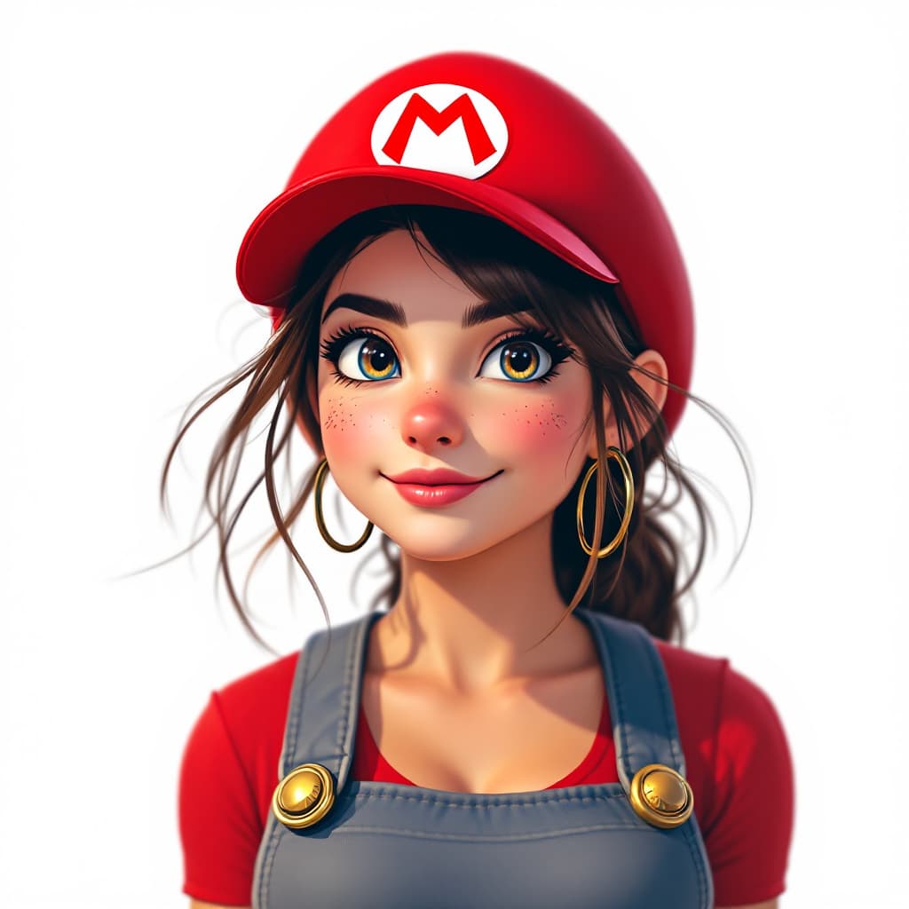 AI generated: woman version of super mario bross
