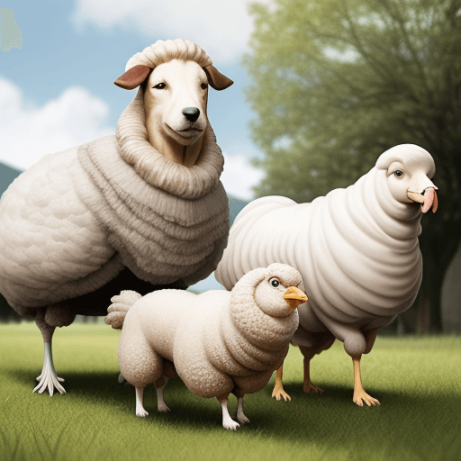 AI generated: Ultra realistic legal council consist of one dog one chicken and one sheep