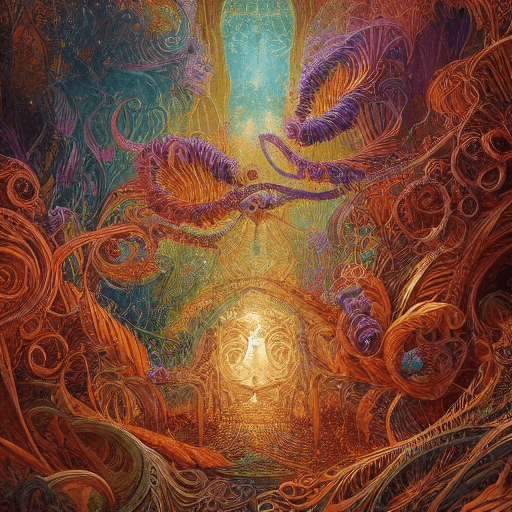 AI generated: ethereal fantasy concept art of intricate paper quilled sand spirit, vibrant, beautiful paper quills...