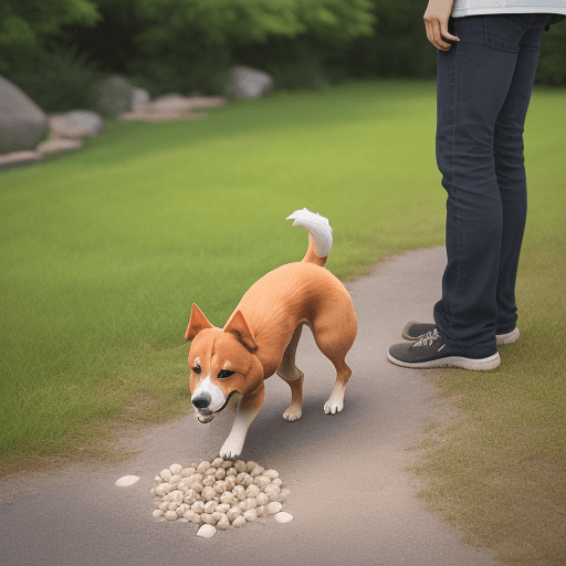 AI generated: dog pooping outdoor